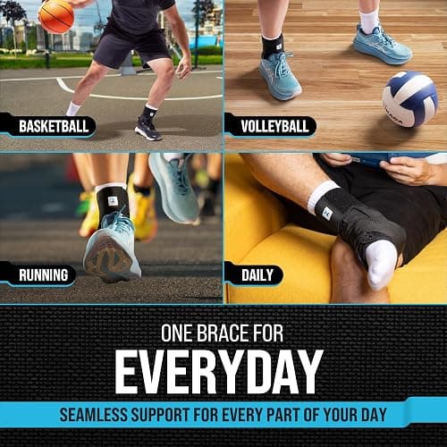 Z ATHLETICS Ankle Brace for Women & Men - Lace Up Adjustable Support with Side Stabilizers for Sprained Ankle, Achilles Tendonitis Relief | Basketball, Volleyball, Running & Sports Recovery thumbnail 8