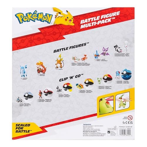 Pokémon Battle Figure 10 Pack - One 4.5-Inch Flygon Figure plus Nine 2-Inch Battle Figures including Pikachu thumbnail 3