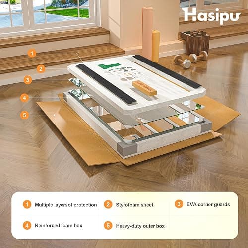 Hasipu 3Pcs 48''x24'' Home Gym Mirror Large Full Length Wall Mounted Full Body Mirror for Yoga Dance Fitness Exercise Studio Bedroom Garage, Frameless Tempered Glass Workout Mirrors Walnut Rectangular thumbnail 6