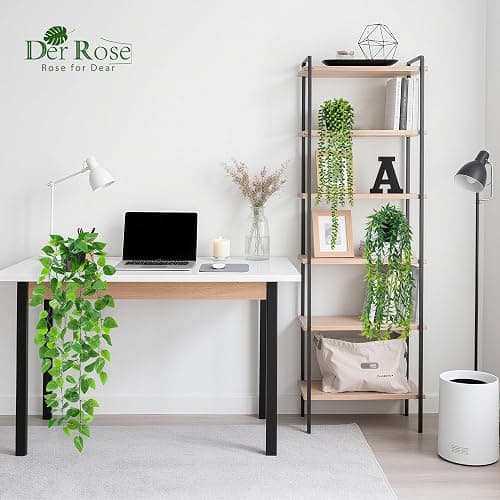 Der Rose 6Pcs Fake Plants Hanging Artificial Vines Faux Hanging Plants for Bookshelf Bathroom Kitchen Outdoor Decor Indoor thumbnail 5