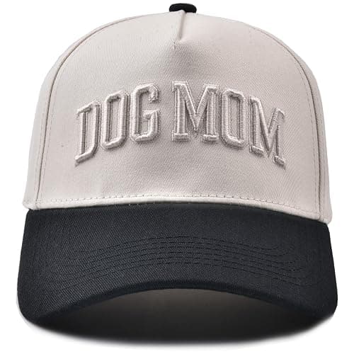 Dog Mom Hat- 3D Embroidered Puppy Mama Hat Adjustable Cotton Baseball Caps for Dog Lovers - Image 1