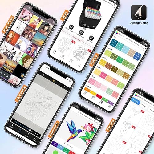 YHC 80 Colors Alcohol Markers Brush Tip with Free App, Chen Rui Art Brush Marker for Adults and Kids, Alcohol Based Brush & Chisel Tips Markers for Drawing, Coloring, Painting, Sketching thumbnail 2