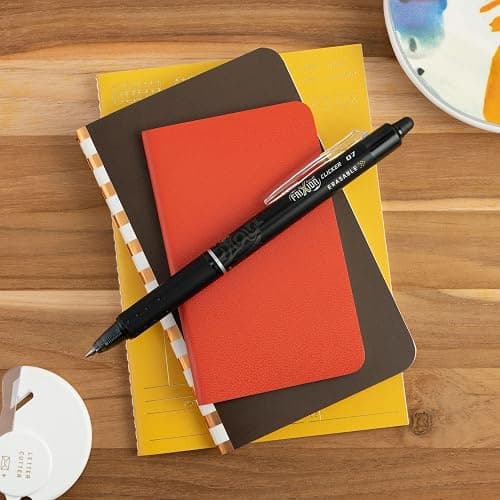 PILOT FriXion Clicker Erasable Pens, Refillable & Retractable Gel Ink Pens, Fine Point 0.7 mm, Black Ink, 3-Pack - Ideal for School, Journaling, & Office Writing thumbnail 6