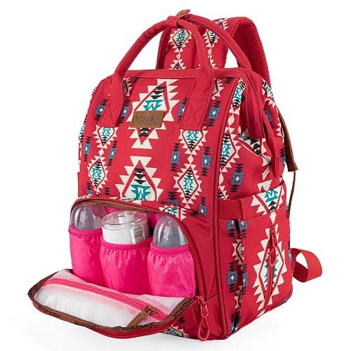 Wrangler Aztec Backpack Organized Daypack Travel Baby Bag with Stroller Strap and Side Bottle Pockets WG2204-9110BDY thumbnail 4