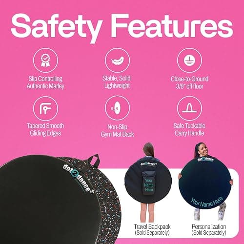 dot2dance Brand Portable Dance Floor,Marley Flooring Ballet Training Equipment,Turning Boards for Dancers & Figure Skating Practice Mat,Practice Pirouette,USA Made thumbnail 3