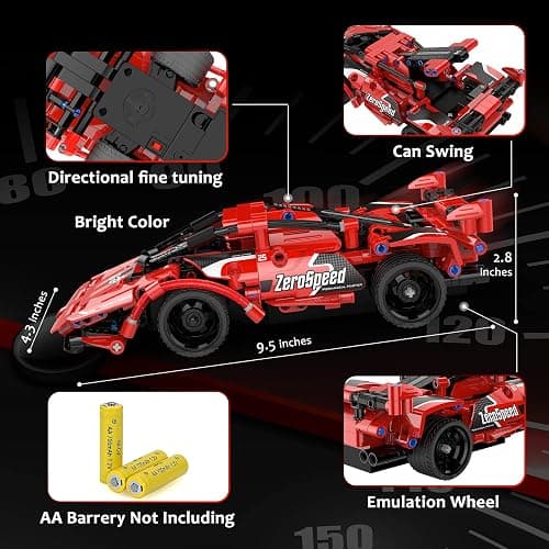 GMAOPHY STEM Building Toys for Kids Age 5 6 7 8 9 10 11 12 Years Old, 2 in 1 Remote Control Racer Car Engineering Kits, Early Learning Building Blocks, Christmas Birthday Gift for Boys Girls Age 8-12 thumbnail 6