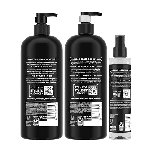 TRESemmé - Shampoo Lamellar Gloss 3 Pk Regimen Collection Pack For Brilliant Gloss & Sleek Finish Ultimate Shine 28Oz(2)and 6.1Oz thumbnail 2