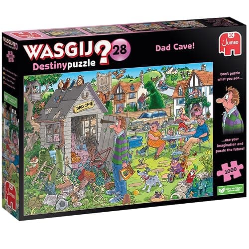 Wasgij, Destiny 28 - Dad Cave!, Unique Collectable Jigsaw Puzzle for Adults, 1,000 Piece - Image 1