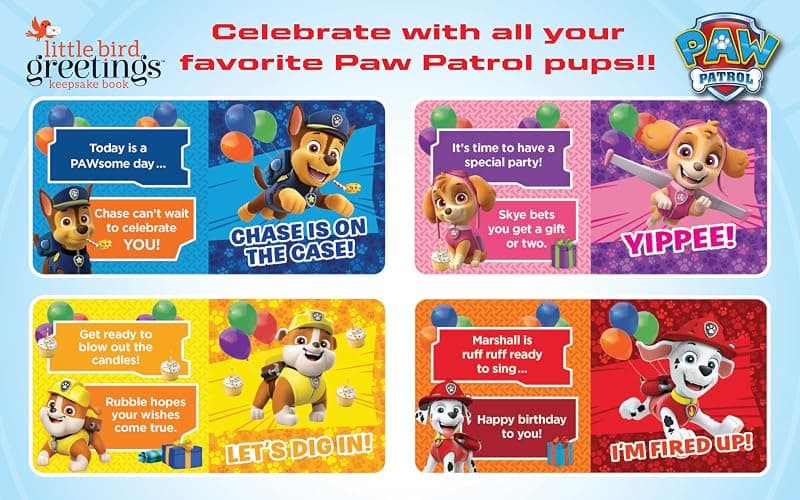 Paw Patrol Happy Pawsome Birthday; Greeting Card Board Book with Personalization Flap, Gifts for Birthdays (Little Bird Greetings) thumbnail 3