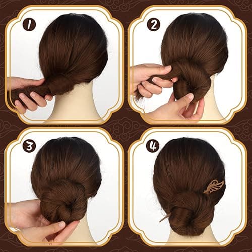 Chuangdi 8 Pcs Wooden Hair Sticks Hair Chopstick for Women, Retro Pattern | Handmade Chopstick, Smooth Polished Wood, Japanese and Chinese Inspired, Hairpins for Long Hair, Bun Maker, Daily Wear, Party thumbnail 6