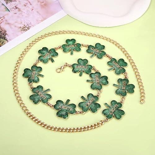 Mardi Gras Waist Chain for Women Purple Green Yellow Fleur De Lis Waist Chain Belt Adjustable Mardi Gras Belly Chains Body Jewelry Accessories Holiday Gifts for Her thumbnail 5