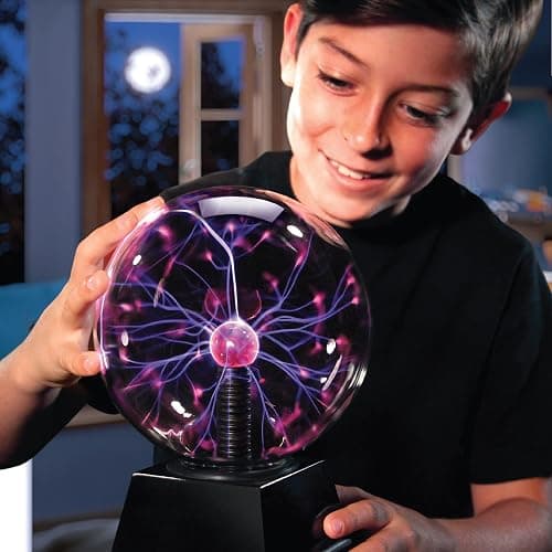Discovery™ Plasma Globe Lamp, Touch & Sound Sensitive Lightning, Interactive Electric Plasma Ball for Hands-On STEM Learning, Plug-in Bedroom & Desktop Decorative lamp thumbnail 2