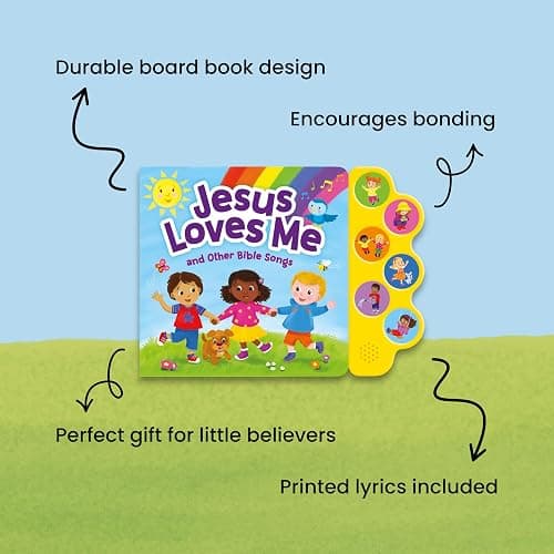 Jesus Loves Me & Other Bible Songs - Christian Sound Book for Toddlers | Interactive Board Book w/ 6 Songs & Lyrics | Faith-Based Learning thumbnail 12