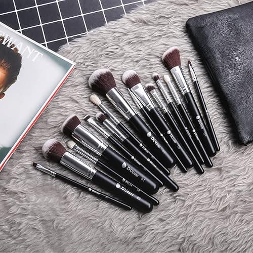 DUcare Pennelli Make Up Set 15Pcs Pennelli Trucco Professionali Set di pennelli da trucco con del sacchetto Case thumbnail 9