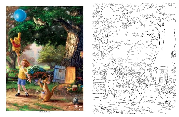 Disney Dreams Collection Thomas Kinkade Studios Coloring Book thumbnail 6