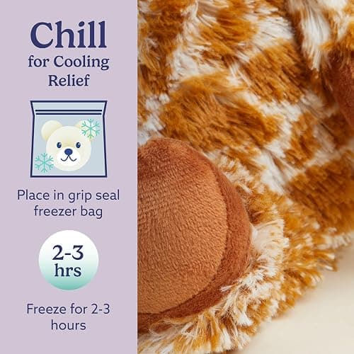 warmies Microwavable Stuffed Animals, Giraffe - Heated Stuffed Animal Plushie for Warmth - Cute Soft Plush Toys for Adults & Children (Boys, Girls, Babies & Toddlers) thumbnail 5