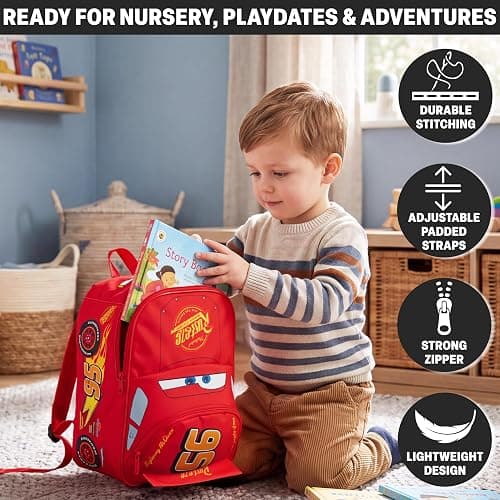Disney Cars Backpack for Kids Lightning McQueen Mini Backpack Girls Boys School Supplies Preschool Daycare Rucksack Back to School Bag Gifts for Kids thumbnail 4