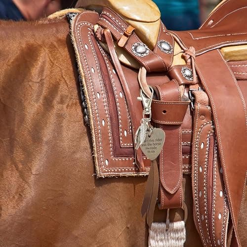 Protect This Rider and The Horse She Rode in On-Saddle Charm, Saddle Heart Charm, Equestrian Riding Gift,Horse Lovers Gifts thumbnail 3