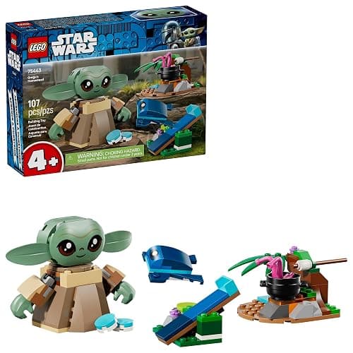 LEGO Star Wars Grogu’s Homestead Building Toy for Boys & Girls - The Mandalorian Pretend Play Set W/Sorgan Frog & Poseable Grogu Figures for Preschool Kids, Ages 4+ - Gift Idea for Birthdays - 75443 - Image 1