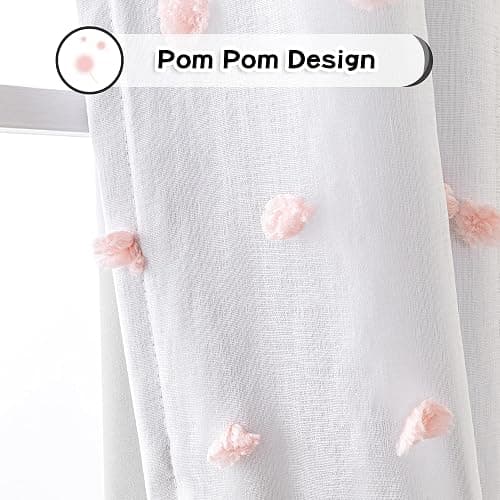 MYSKY HOME Pink Blackout Curtains for Girls Bedroom 84 Inch Long 100% Light Blocking Girls Nursery Curtains for Living Room 2 Panels Privacy Protect Grommet Window Drapes 52W x 84L thumbnail 9