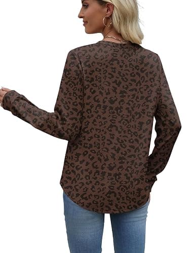 WIHOLL Sweatshirt for Women Crewneck Long Sleeve Shirts Curved Hem Lightweight Sweaters Fall Clothes 2025 thumbnail 6
