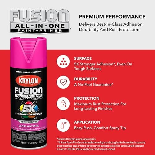 Krylon Fusion All-In-One 12 Oz. Gloss Spray Paint, Hot Pink - 1 Each thumbnail 9