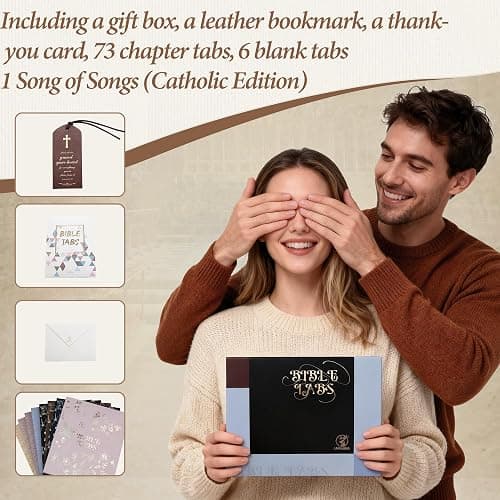 UPAFEXXI-Laminated Bible Tabs (Gold Foil Embossed Lettering), Bible Tabs for Women and Men, Reposition Large Print Stickers, Easy to Read and Apply, 80Chapters Labels for Easy Navigation(Cappuccino) thumbnail 7