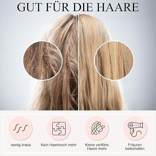 Seiwohl Satin Kissenbezug 80x80 2er Set, Weich wie Seidenkissenbezug Silk Pillowcase, Vegane Seide Kopfkissenbezug Kissenhülle Seidenkopfkissen für Haar und Haut mit Haargummis, Beige thumbnail 4