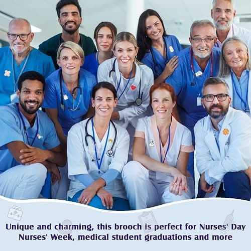 Riceshoot 30 Pcs Nurse Enamel Pins for Badge Inspirational Nurse Lapel Pin for Nursing Student Oncology Vascular Nephrology thumbnail 5