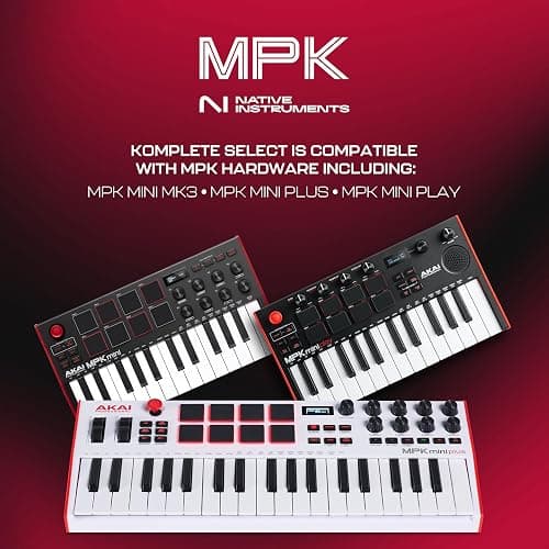 Akai Professional MPK Mini Plus - USB MIDI Keyboard Controller with 37 Mini Keys, 8 MPC Pads, Sequencer, MIDI/CV/Gate I/O and Native Instruments Sound Package, White Limited Edition thumbnail 5