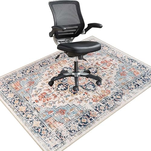 Homcomoda Office Chair Mat for Hardwood Floor 47"x59" Desk Chair Mat for Hardwood Floor Non Slip Desk Rug for Rolling Chair Computer Chair Mat for Carpet Office Home - Image 1
