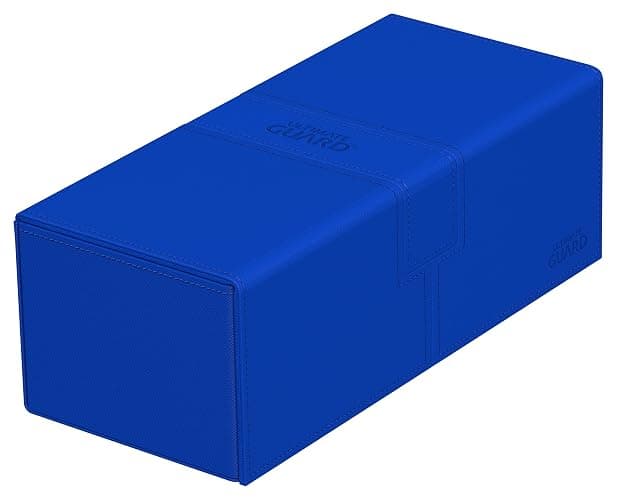 Ultimate Guard Twin Flip'n'Tray 266+, Deck Case for 266 Double-Sleeved TCG Cards + Dice Tray, Blue, Independent Magnetic Closure & Microfiber Inner Lining - Image 1