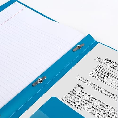 Five Star 2-Pocket Folder, Plastic Folder with Stay-Put Tabs and Prong Fasteners, Holds 8-1/2" x 11" Paper, Tidewater Blue (72107) thumbnail 6