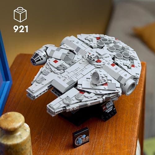 LEGO Star Wars 75375 Millenium Falcon - Collectible Starship Building Set for Adults - incl. a Display Stand & Nameplate for Fun Desk Decor - Gift for A New Hope Fans thumbnail 2