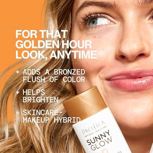 Pacifica Sunny Glow Liquid Face Bronzer Drops - Face Makeup Bronzing For Face & Cheeks for Instant Sun-Kissed Glow - Vitamin C & Glycolic Acid Infused Liquid Bronzer Illuminating Highlighting Clean thumbnail 17