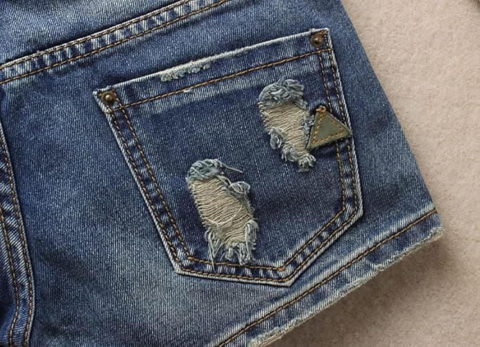 Fensajomon Women's Low Rise Summer Ripped Distressed Frayed Denim Shorts Sexy Jean thumbnail 9