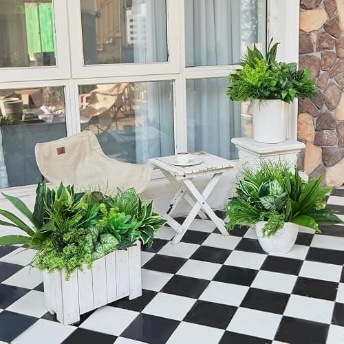 Clycaloor 18Pcs Outdoor Artificial Boxwood UV Resistant Fake Stems Plants, Faux Plastic Greenery for Indoor Outside Hanging Plants Garden Porch Window Box Home Wedding Farmhouse Décor thumbnail 8