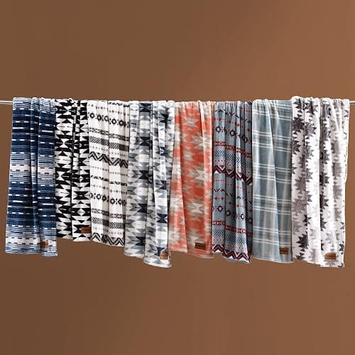 Wrangler - Blanket, Super Soft Plush Bedding, Yellowstone Inspired Throw Blanket for Couch or Bed (Diamond Trail Black, 50" x 70") thumbnail 6