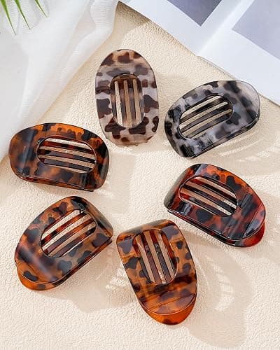 Secroma 6 PCS Flat Hair Clips for Women, French Medium Non Slip Claw Clips | Minimalist Matte Design with Strong Grip for Thick Thin Hair, Keeps Hair Secure for Low Buns, Updos and Everyday Styling thumbnail 9