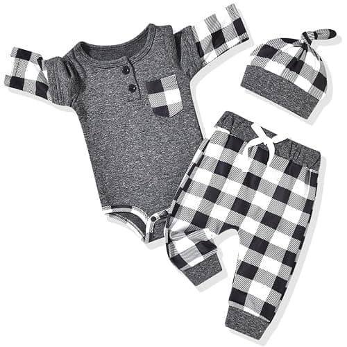 Aalizzwell Newborn Infant Baby Boys Fall Winter Outfit - Image 1