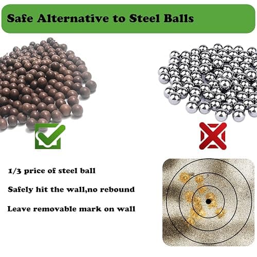 Timbocca Slingshot Ammo 3/8 Inch, 5500g Biodegradable Clay Sling Shot Ammo Ball 9mm - 10mm for Hunting and Target Practice 5000pcs thumbnail 3