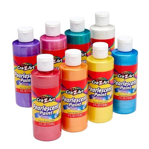 Cra-Z-Art Washable Pearlescent Paint Bulk Pack 8ct, Assorted Colors 4oz each bottle - Image 1