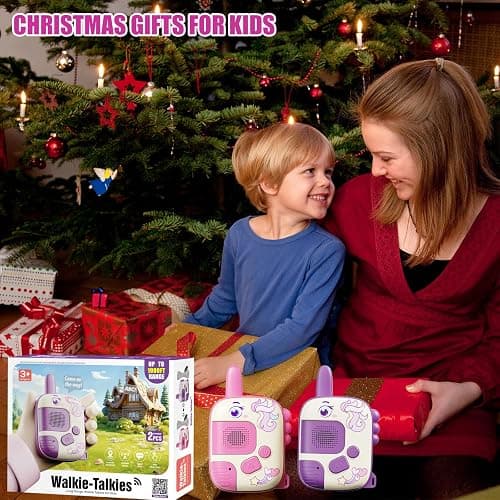 Walkie Talkies Toys for Girls:Unicorn Toys 2 Pack Birthday Gifts for 3 4 5-7 8 Year Old Girls Toy for 4 5 6 7 8-10 Year Old Camping Outdoor Games,Christmas Stocking Stuffers for Girls Kids thumbnail 5