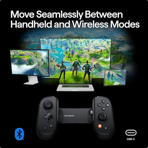 BACKBONE Pro Mobile Gaming Controller for iPhone 15/16 Series+ and Android, USB-C & Bluetooth, Play Anywhere on Any Screen, Premium Quality & Pro-Level Comfort, Android & iPhone Game Controller thumbnail 5