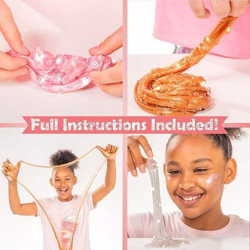 Original Stationery Mini Metallic Shimmer and Shine Slime Kit for Girls, Amazing Slime Making Kit for Girls Age 10-12 to Create Metallic Gold Slime thumbnail 6