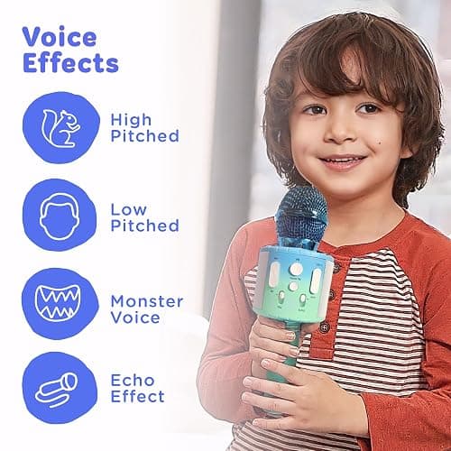 Move2Play, Kids Karaoke Microphone | Includes Pre-Loaded Songs & Bluetooth | Kids Birthday Party Gift | Toy for All Ages 2, 3, 4, 5, 6+ Year Old Girls, Boys & Toddlers thumbnail 4