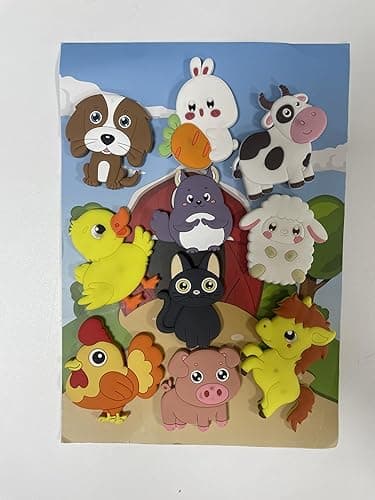 SUPINEEDO Refrigerator Magnets for Kids, Cute Farm Animals Fridge Magnet for Toddlers 1-3 Kids Magnets for Fridge Baby Educational Gift, Full Back Magnetic Toddler Magnets thumbnail 10