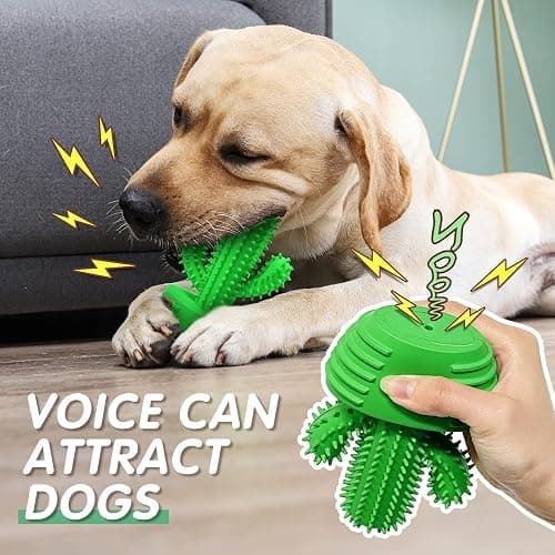 Pamlulu Dog Chew Toys Dog Toothbrush Stick Teeth Cleaning Brush Dental for Medium Large Dog, Puppy Christmas Easter Birthday Gifts, Outdoor Squeaky Toys for Aggressive Chewers Interactive Tough Toys thumbnail 4