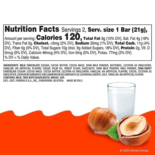 Kinder Bueno Milk Chocolate Bars with Hazelnut Filling, 30 Packs of 2, Bulk Chocolate Candy Bars for Game Day, Football Party Supplies, Snacks for Adults, 1.4 oz Per Pack thumbnail 2