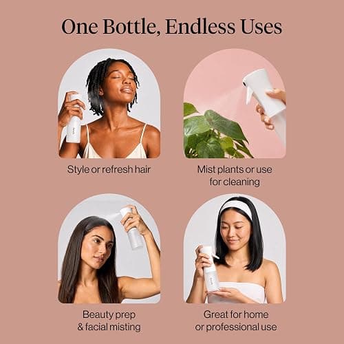 Kitsch Continuous Spray Bottle for Hair – White, 150ml | Fine Mister Spray Bottle & Water Spray Bottle – Recycled Hair Spray Bottle – Spray Bottles for Cleaning, Styling, & More thumbnail 6